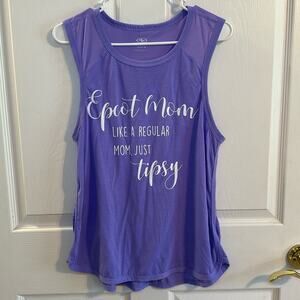Athletic‎ Works Disney Epcot Mom Purple Tank Top Size Large